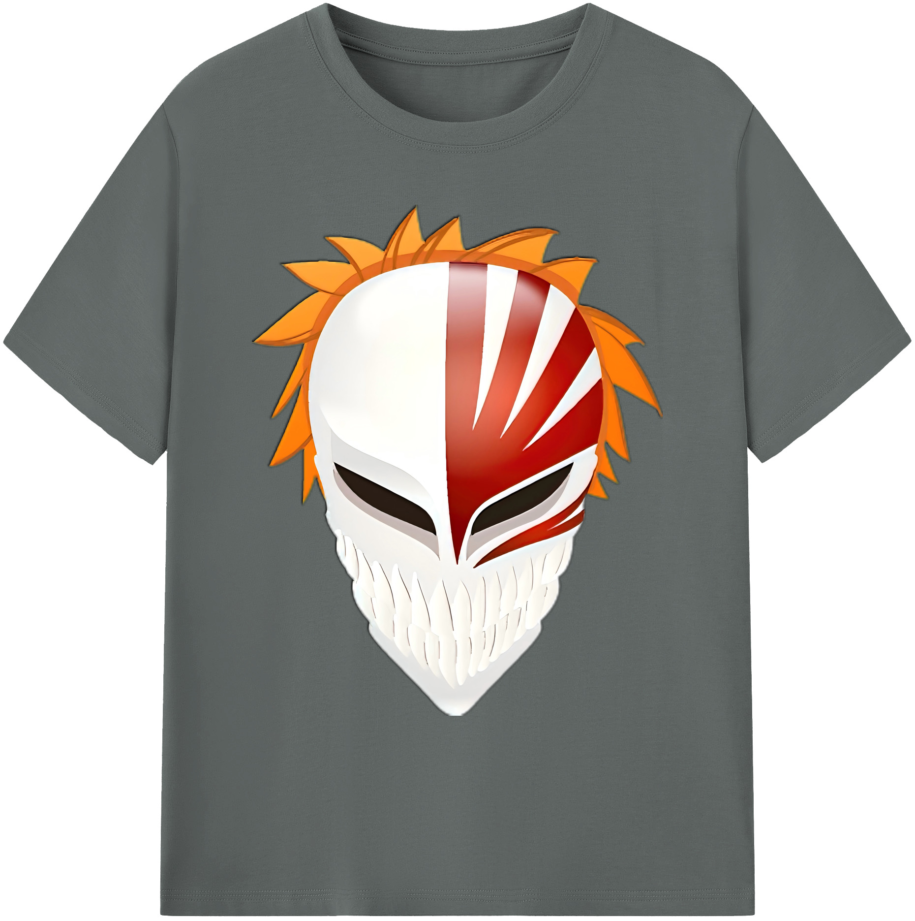 （画像用） ブリーチ 黒崎一護（くろさき いちご）BLEACH Kurosaki Ichigo 綿100％ メンズ半袖Tシャツ｜肌触りやわらか＆通気性